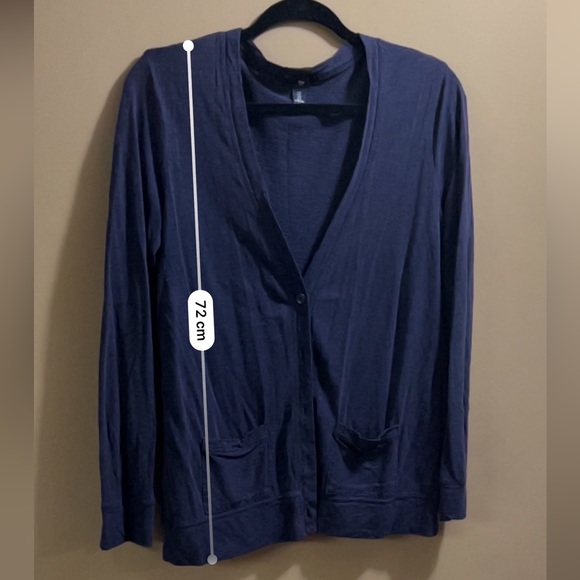 Gap Ladies Size S Navy Lightweight Button-up Cardigan - Picture 9 of 16
